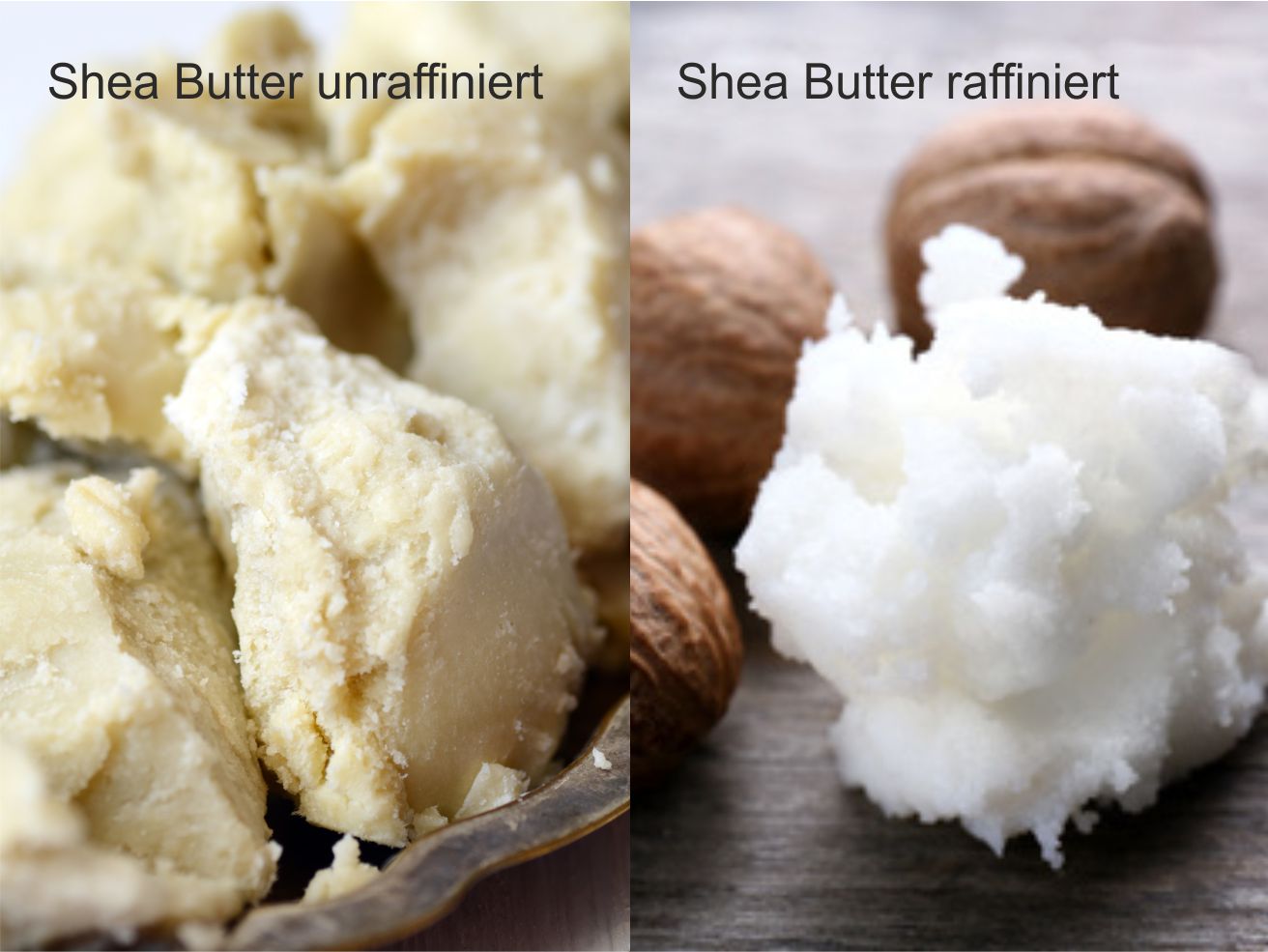 Sheabutter raffiniert vs. unraffiniert